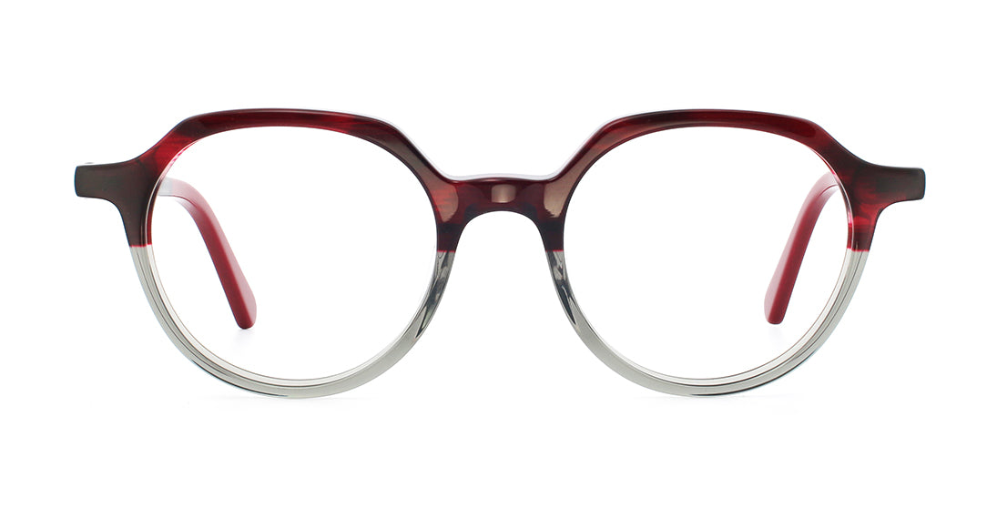 Stylish Colorful Geometric Acetate Eyeglasses WD1326P - Trendy Unisex Frames for Women & Men, Perfect for Reading, Fashion Accessories, and Daily Wear
