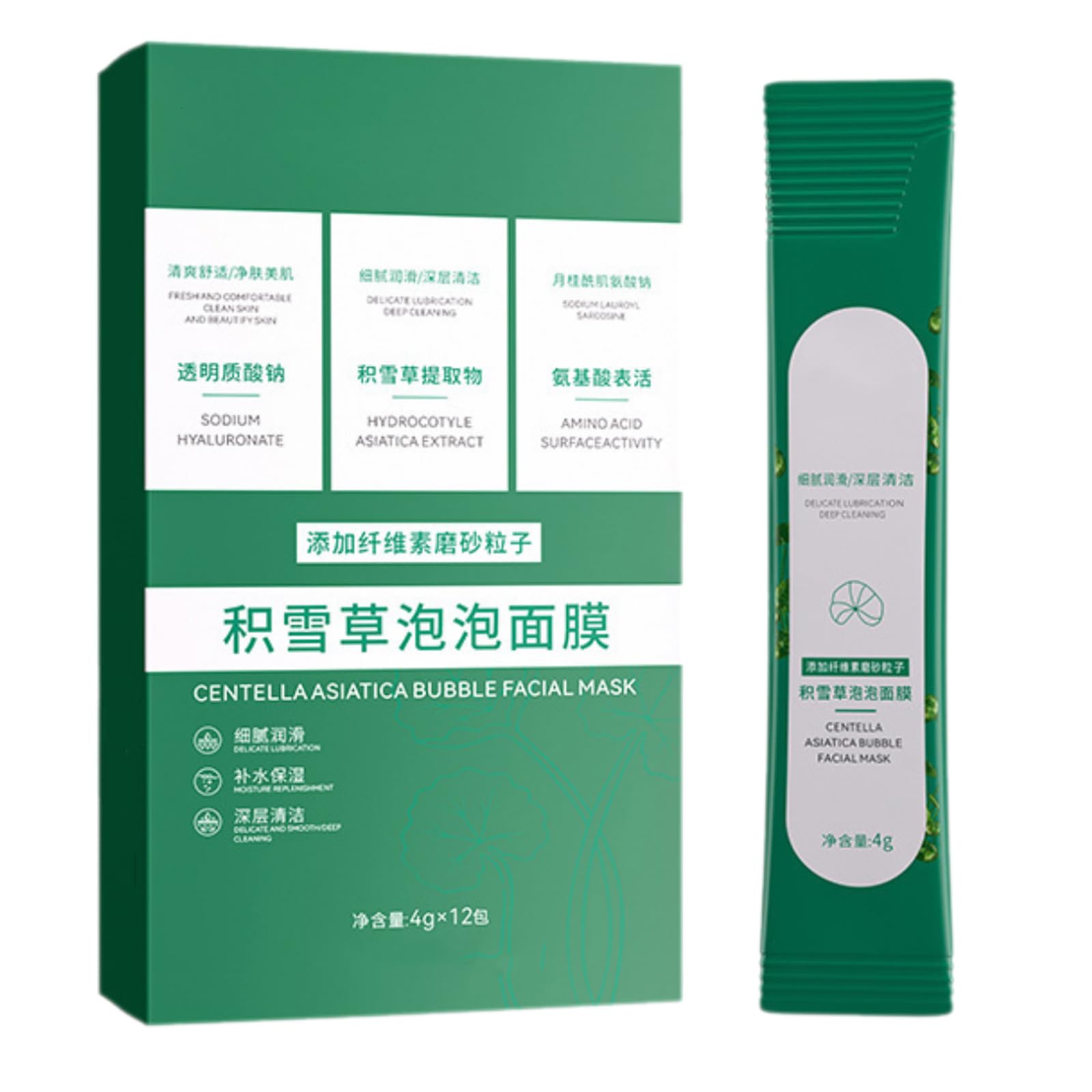 Natural Organic Avocado & Green Tea Matcha Deep Cleansing Bubble Mask - Blackhead Remover & Anti-Wrinkle Treatment for Soft Glowing Skin | 1PC | Perfect for Spa Day & Skincare Routine