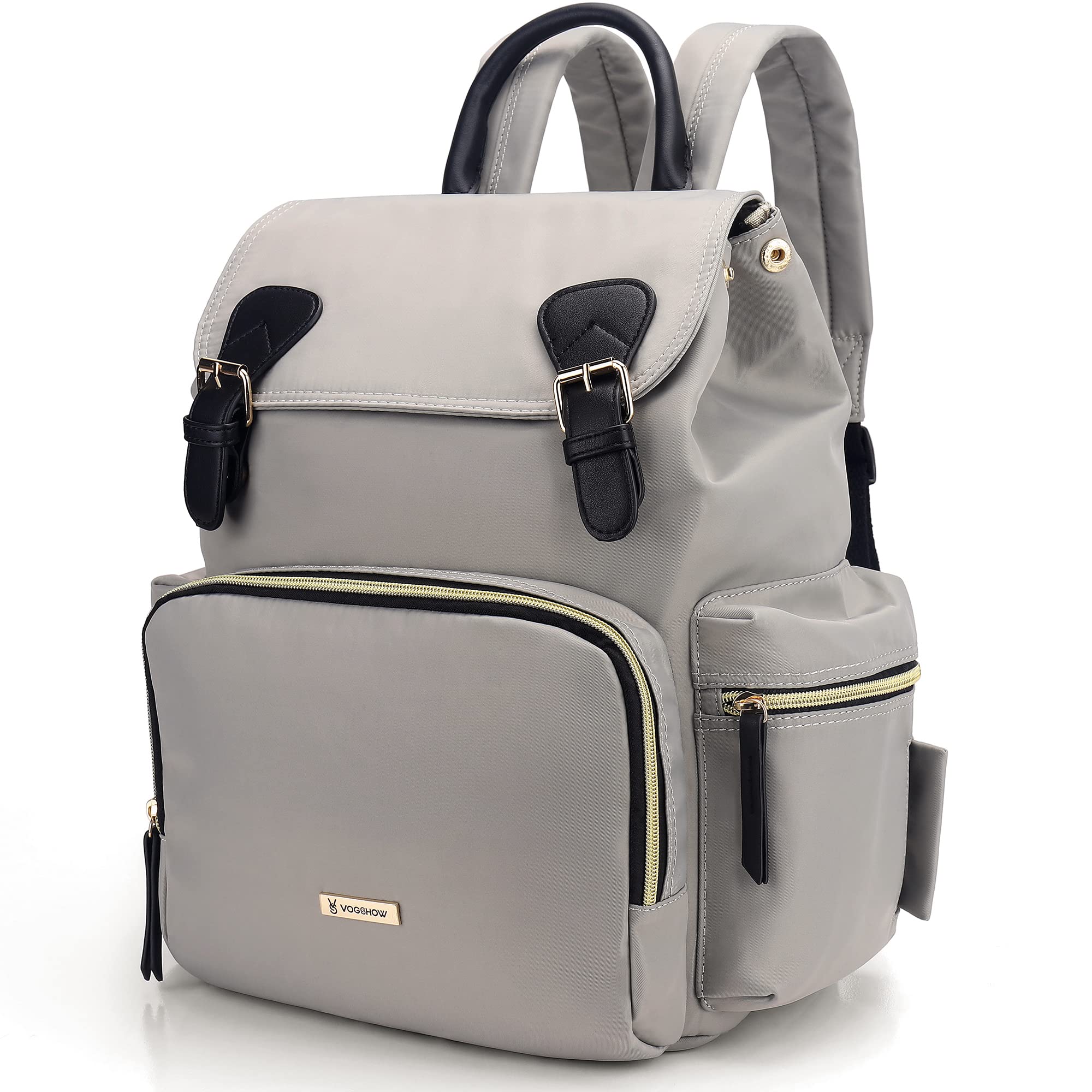 Vogshow Waterproof Diaper Bag Backpack - Large Multi-Functional Travel Baby Changing Bag for Moms, Dads & Caregivers - Perfect for Daycare, Hospital Visits & Family Outings