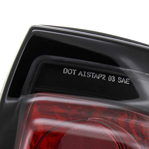 Spec-D Tuning Black LED Tail Lights for 2003-2005 Chevy Cavalier - Smoked Lens Pair (Left & Right) - Enhanced Style & Night Visibility - Perfect for Car Shows & Night Driving