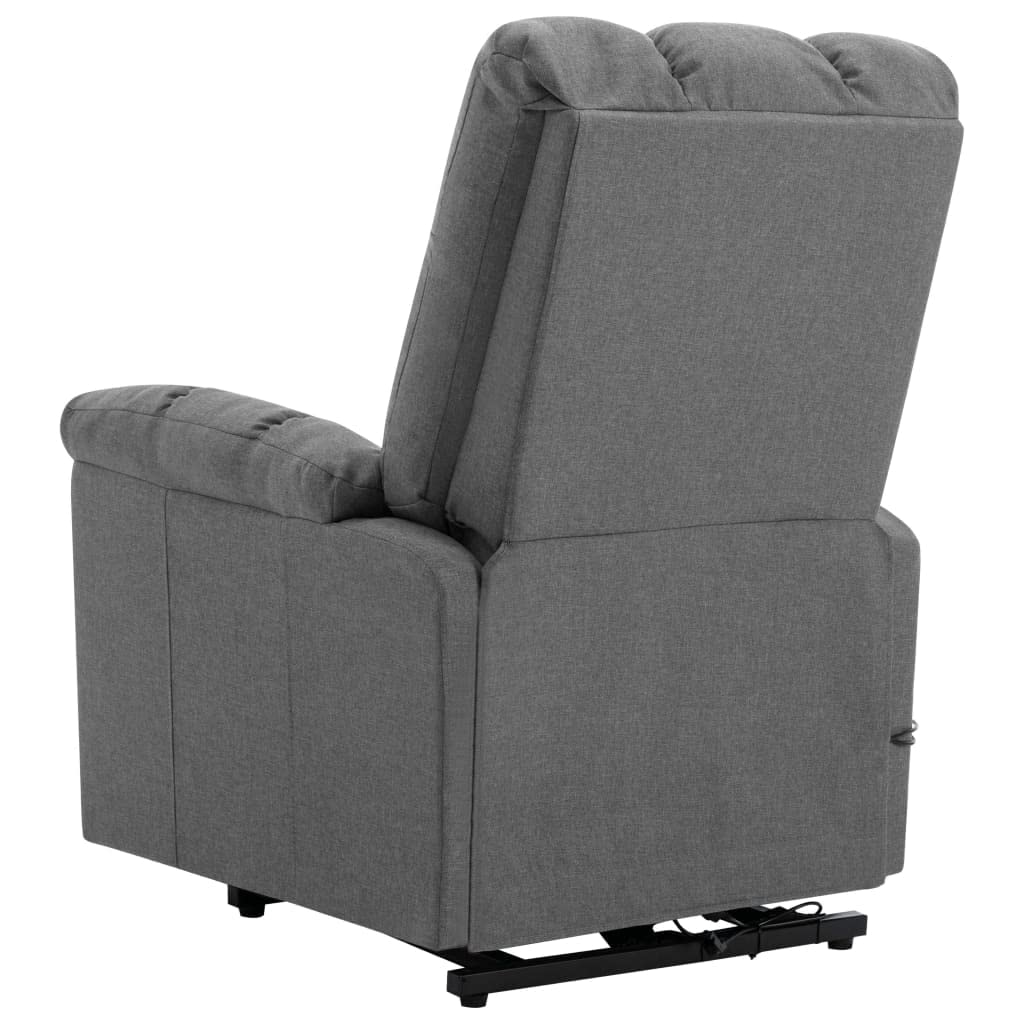CHARMMA Stand-up Massage Recliner Chair - Light Gray Fabric (97 lbs) for Living Room, Office & Home Relaxation
