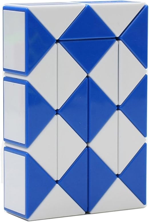 KITMEER 24-Piece Magic Snake Cube Puzzle - STEM Educational Geometric Shape Twisting Toy for Kids Ages 2-5 | Brain Teaser Game for Boys & Girls (Blue) | Perfect for Classroom, Travel & Family Fun Activities