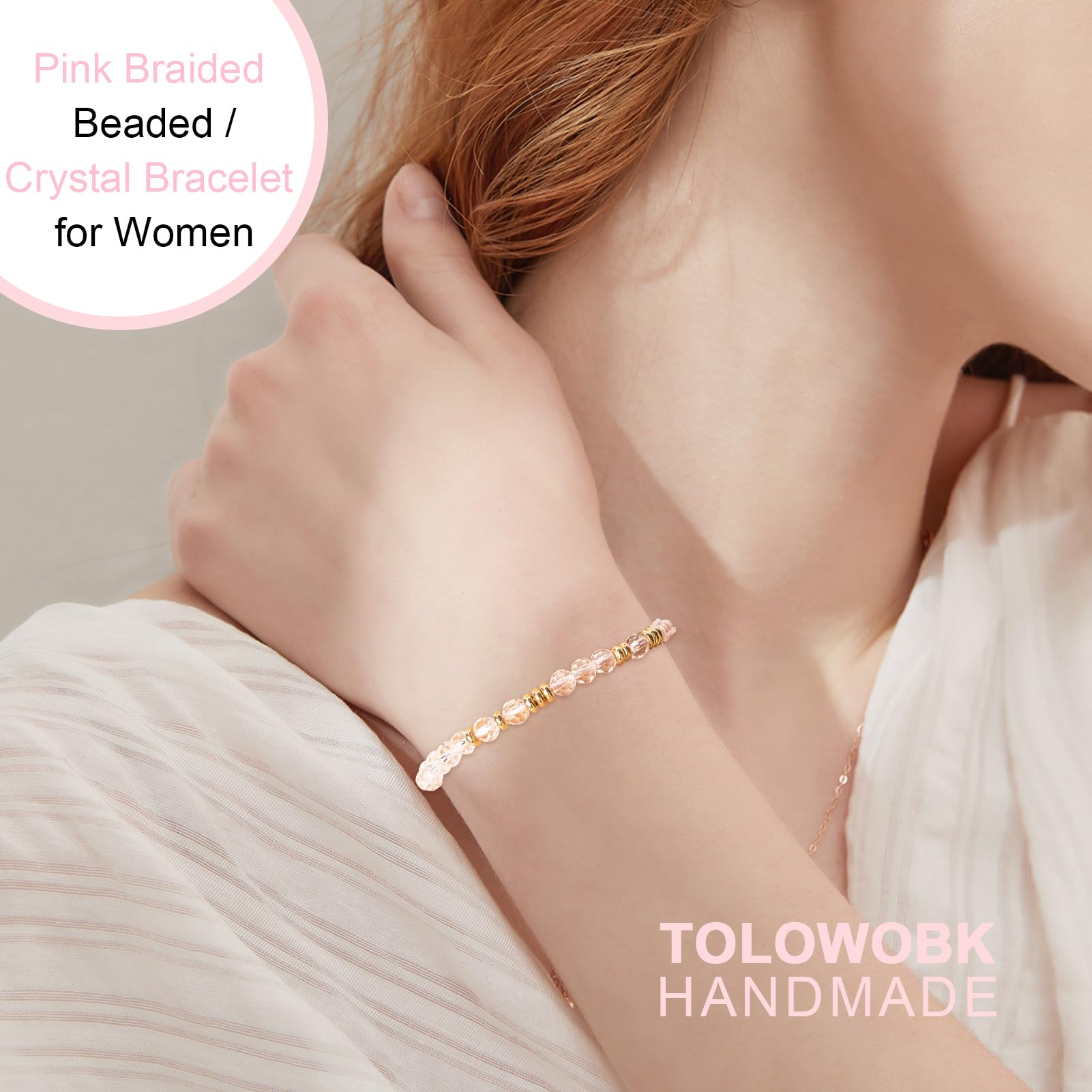 Pink Morse Code Bracelet for Women & Teens - Easter, Birthday, Graduation Gift from Aunt - I Love You Message - Perfect for Niece, Daughter, or Friend - Great for Daily Wear & Special Occasions