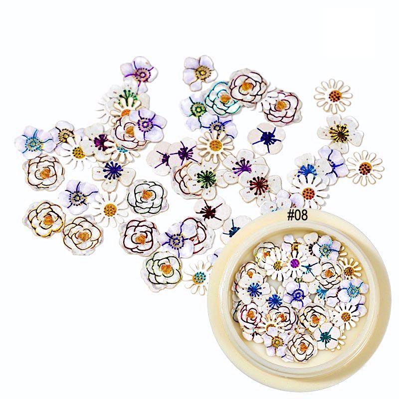 Flowers and Butterfly Ultra Thin Nail Art Stickers - Waterproof Nail Decals for Women, DIY Manicure Designs for Gel Polish, Acrylic Nails - Perfect for Parties, Weddings, and Special Occasions
