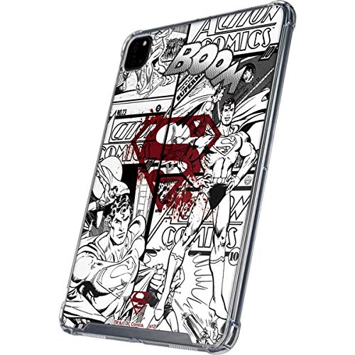 Skinit Clear Protective Case for iPad Pro 12.9 Inch (2020 Model) - Official Warner Bros Superman Comic Red Design | Perfect for Home, Office & Travel Use
