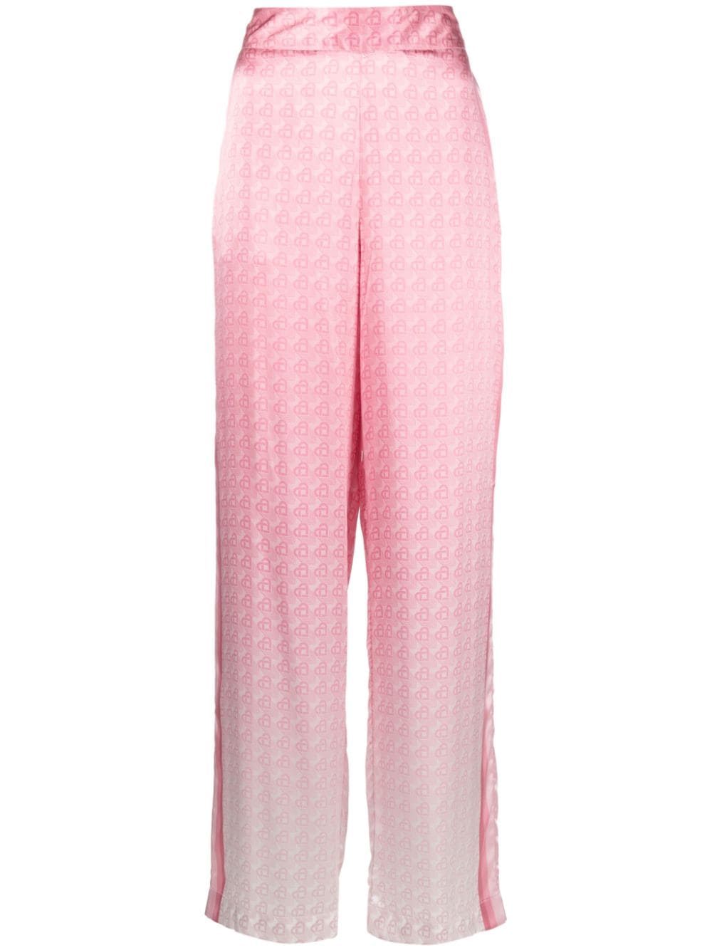 Casablanca Women's High-Waisted Pink Wide Leg Trousers - Elegant Comfort for Office Wear & Casual Outfits