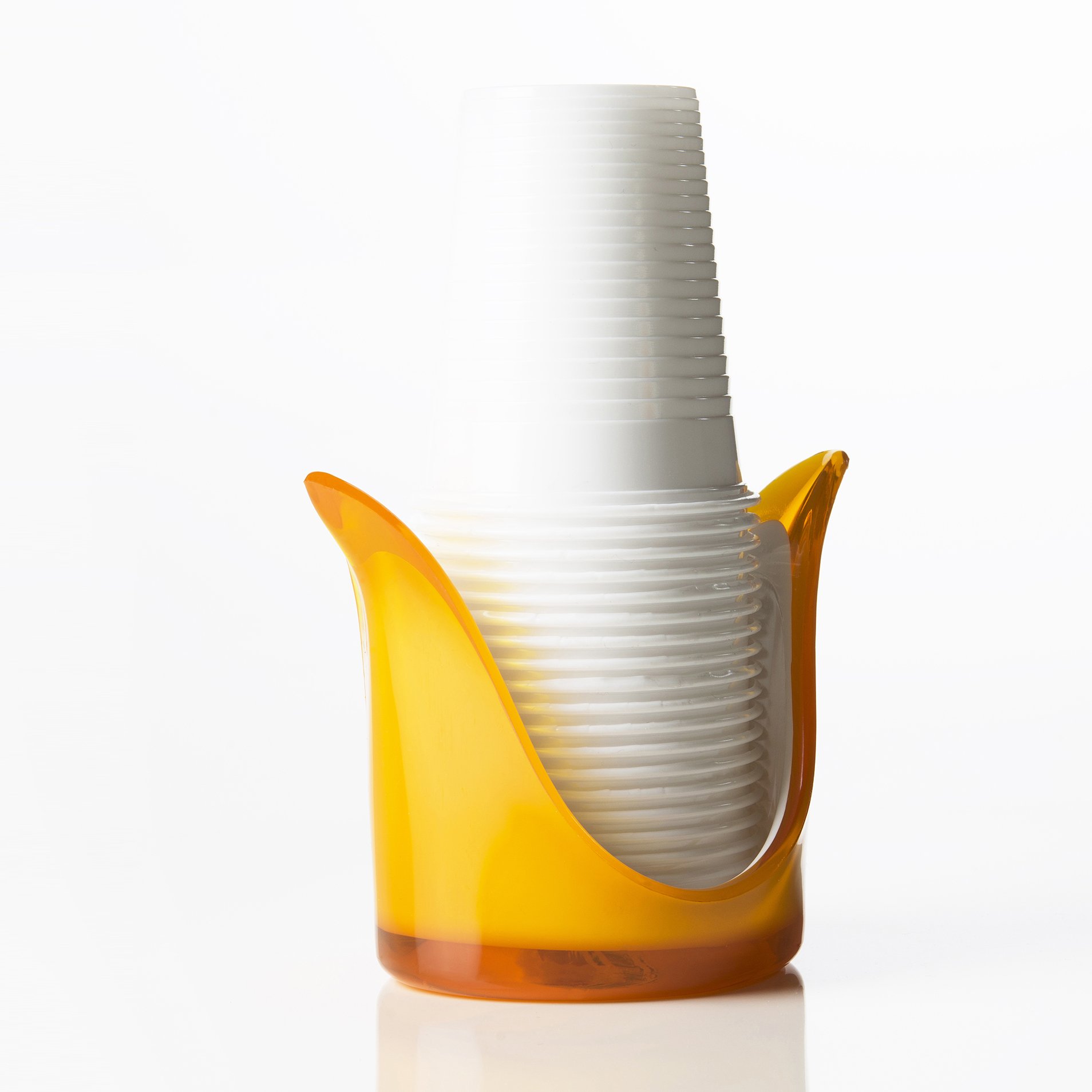 Universal Cup Holder Dispenser for Disposable Glasses - Square Line Design | Perfect for Parties, Events & Office Use