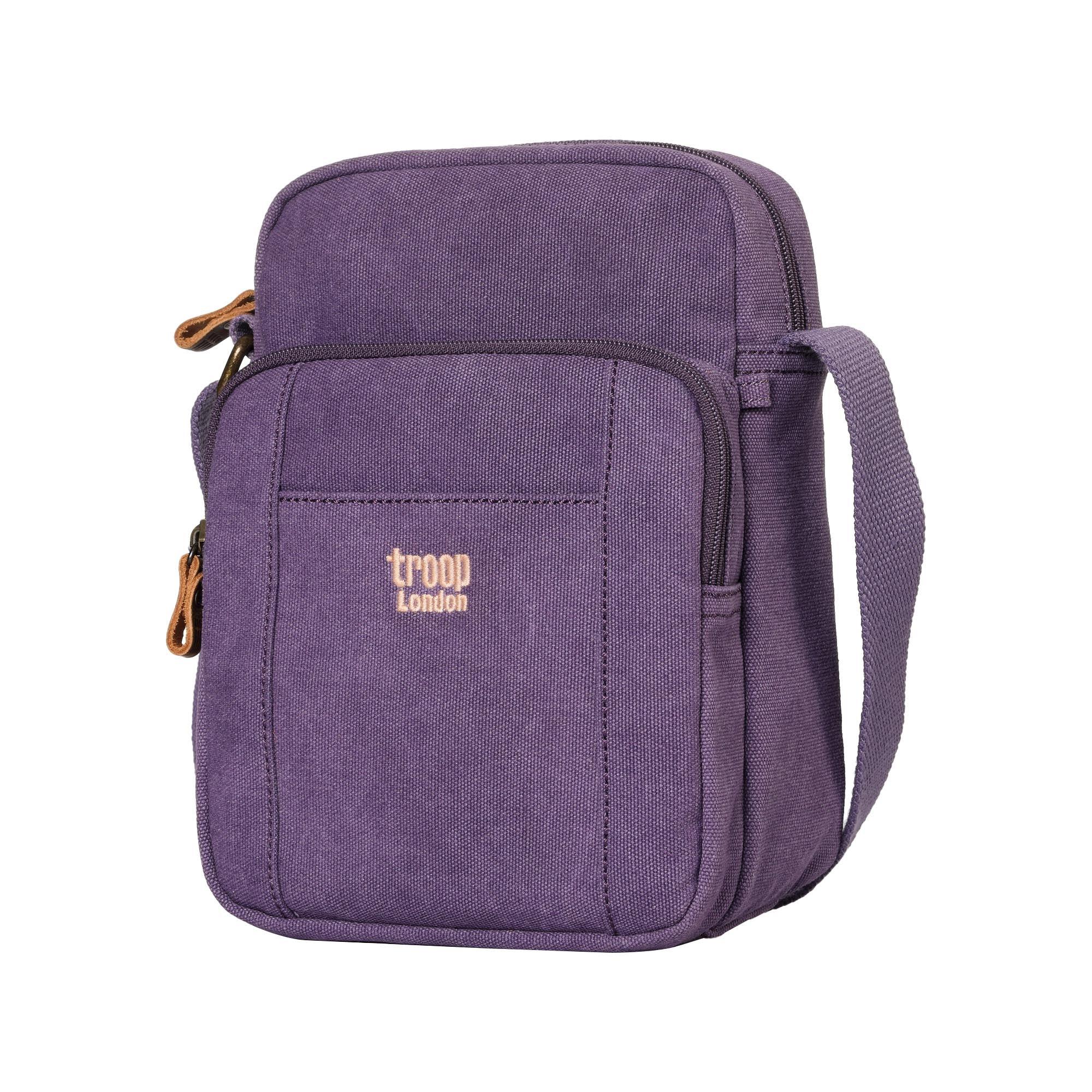 TRP0370 Troop London Classic Canvas Crossbody Bag for Men & Women - Stylish & Durable Everyday Shoulder Bag for Work, Travel & Casual Outings