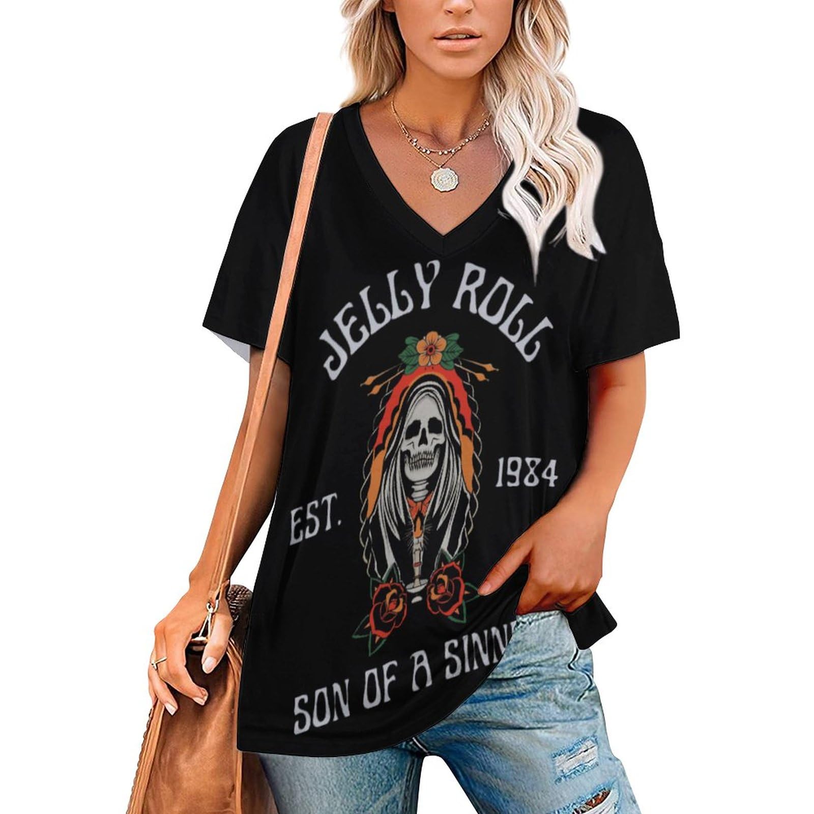 Women's V-Neck Casual Short Sleeve T-Shirt - Soft Summer Tee for Everyday Wear, Workout & Outfits