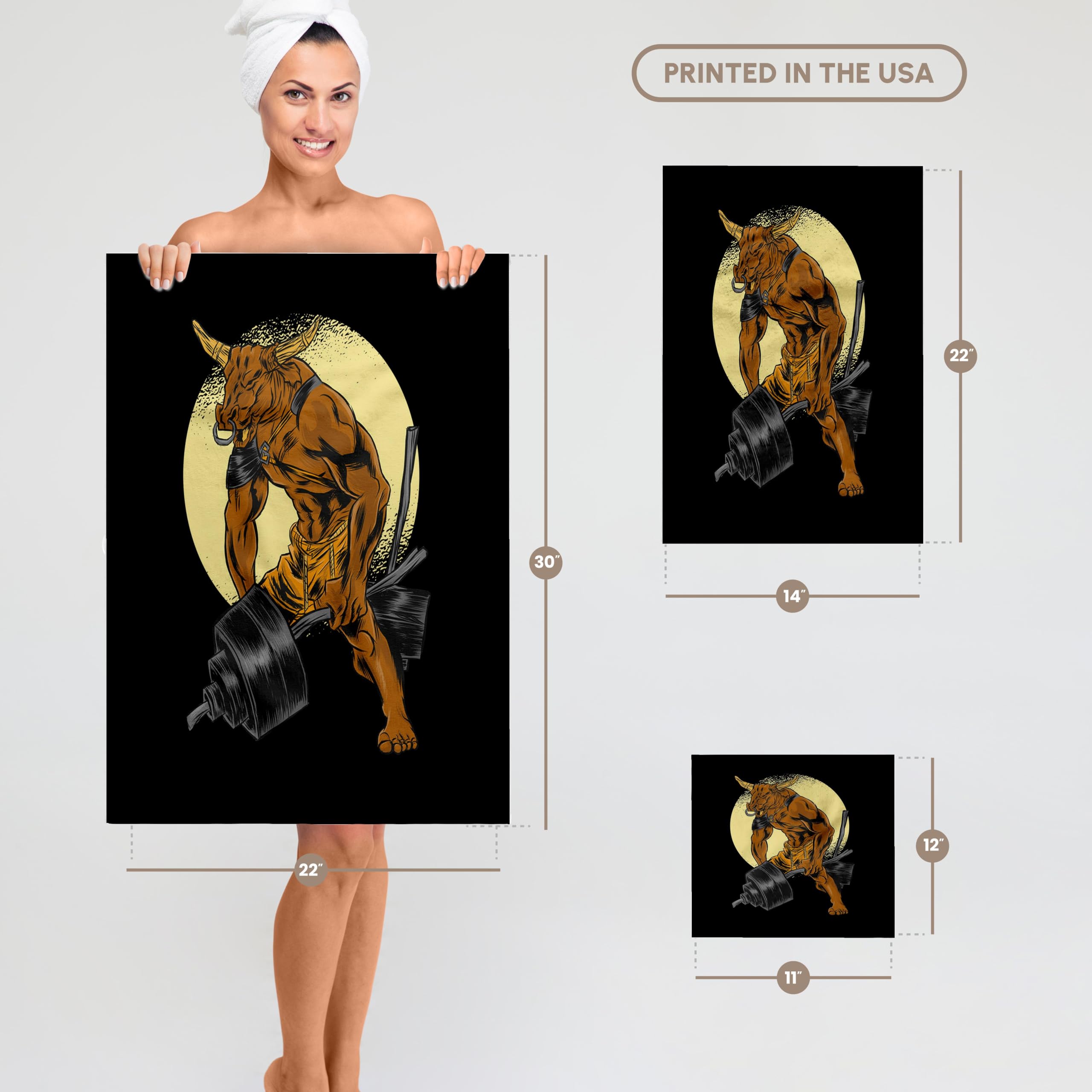 3dRose Sven Herkenrath Animal Monster Gym Weightlifting Sports Towel - Funny Workout & Fitness Gym Towel for Men, Women - Perfect for Gym, Home Workouts & Sports Enthusiasts