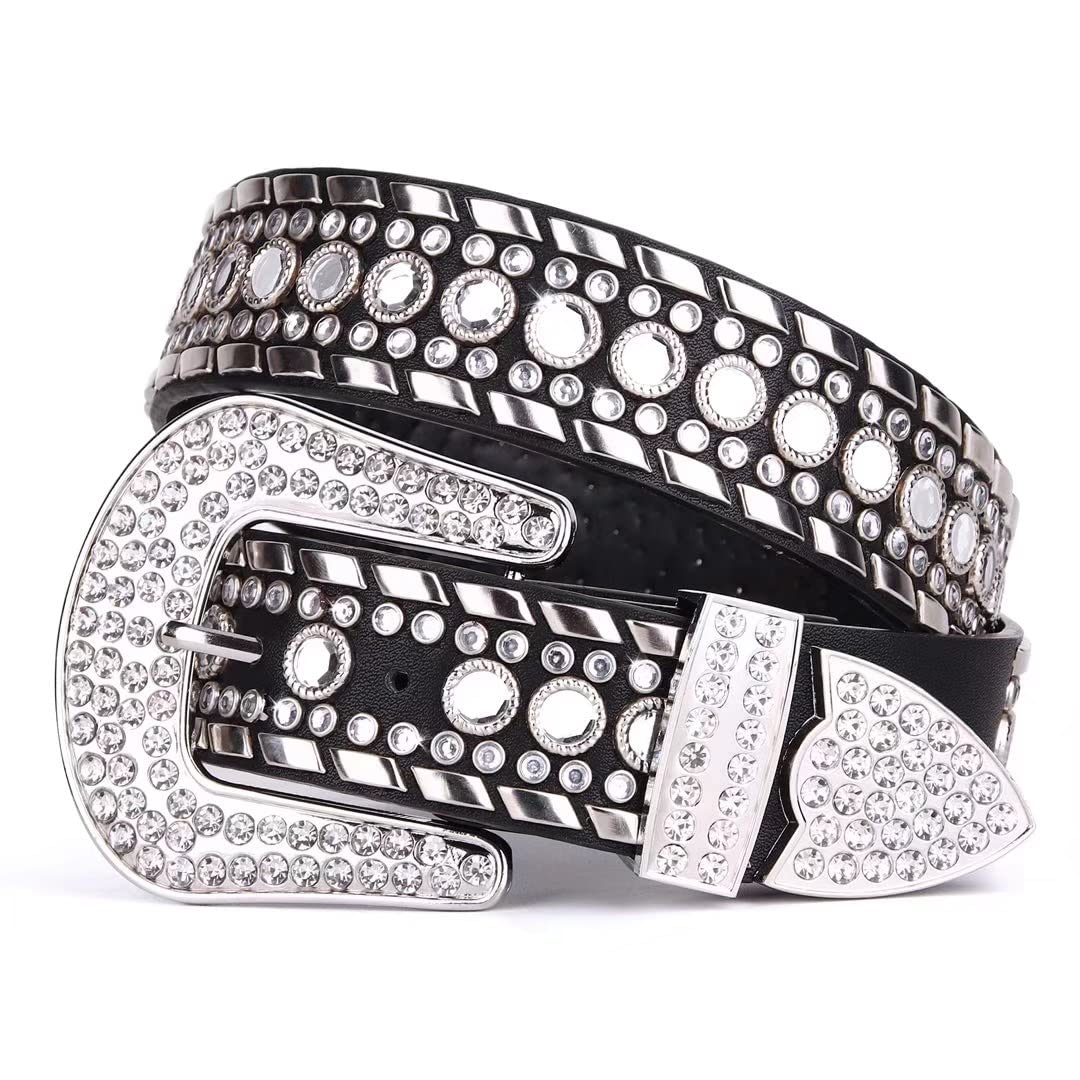 Sparkling Rhinestone Belts for Women - Western Cowgirl Studded Fashion Belt for Jeans & Pants | Perfect for Country Concerts, Rodeos & Western Style Outfits