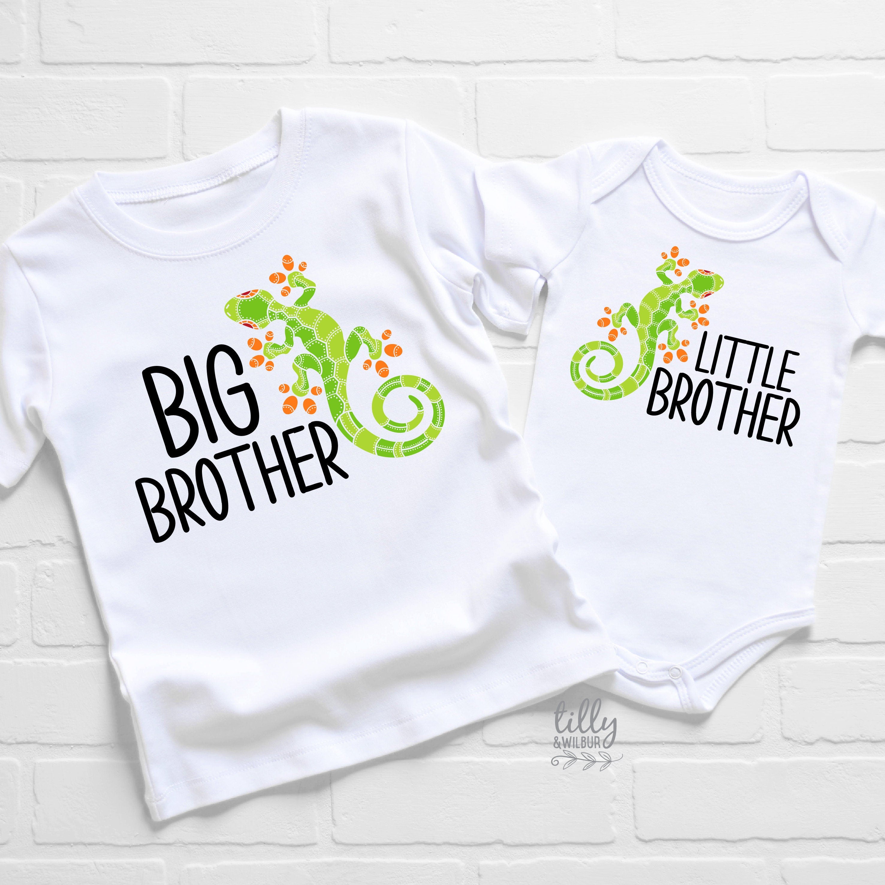 Big Brother Little Brother Matching T-Shirt or Bodysuit - Choose Your Color | Sibling Outfits for Family Photos & Special Occasions