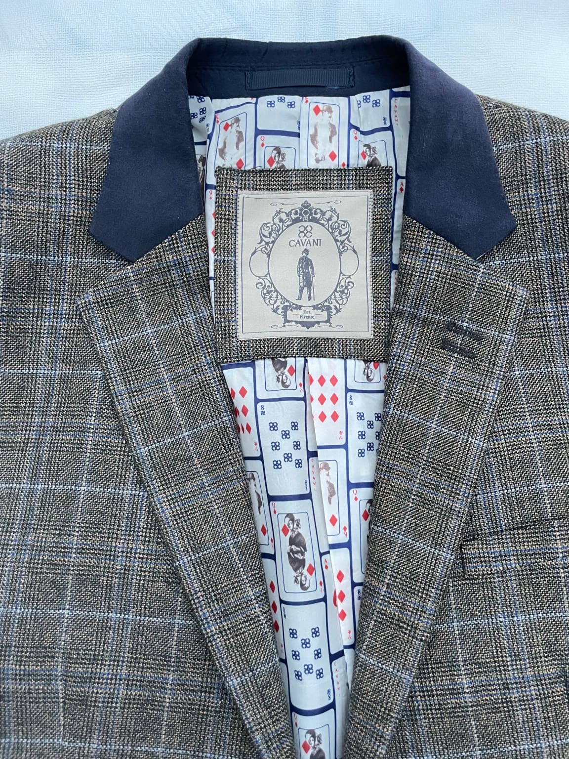 Cavani Sintan Brown Slim Fit Tweed Blazer for Men - Stylish Business Casual Jacket for Office, Weddings & Formal Events