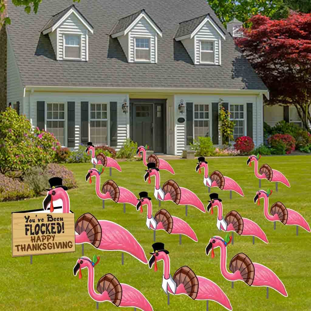 VictoryStore Thanksgiving Lawn Decorations - Premium Flocked Yard Ornaments for Holiday Festivities | Perfect for Front Yard, Garden & Outdoor Thanksgiving Party Decor