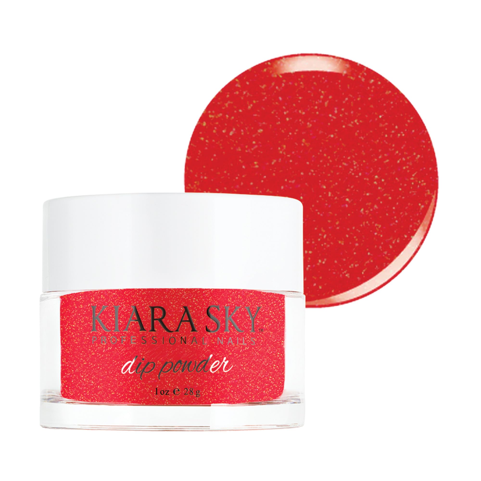 Kiara Sky Long Lasting Dip Powder Nails - I'm Not Red-E Yet (1 oz) | Vibrant Red Nail Dip for Salon-Quality Manicures at Home | Perfect for Parties, Weddings & Special Occasions