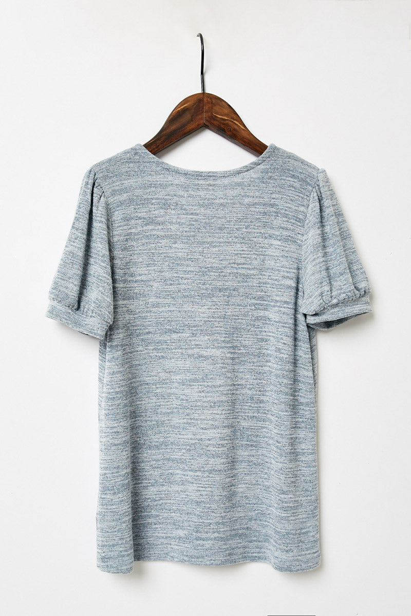 Soft & Comfortable Knit V-Neck T-Shirt for Women - Breathable & Stretchy Casual Top for Everyday Wear | Perfect for Work, Gym, and Weekend Outfits