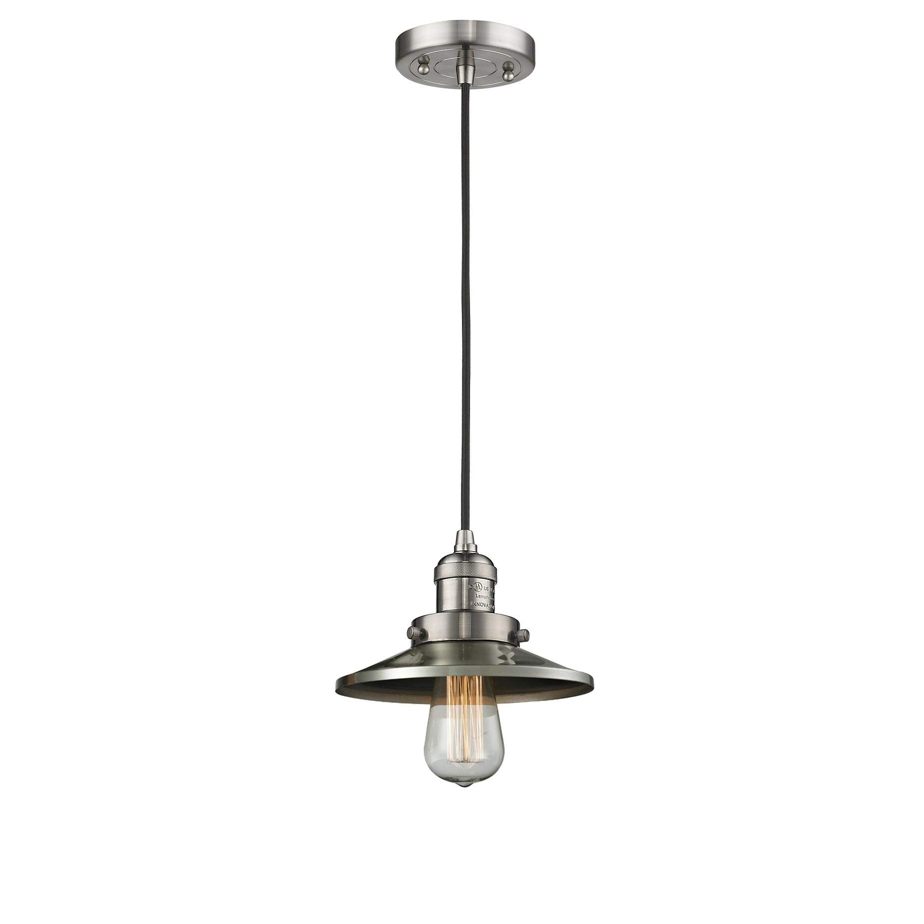 Innovations INNO201C-SN-M2-LED Mini Pendant Light - Modern LED Ceiling Fixture in Pewter, Nickel & Silver - Perfect for Kitchen Island, Dining Room or Bedroom Lighting