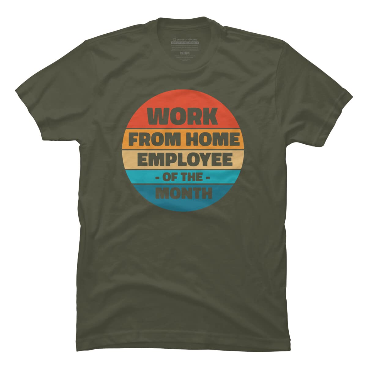 RandomDudeArt Employee of The Month Funny Office T-Shirt for Men - Comfortable Cotton Work Tee - Perfect for Casual Fridays, Office Parties & Remote Work