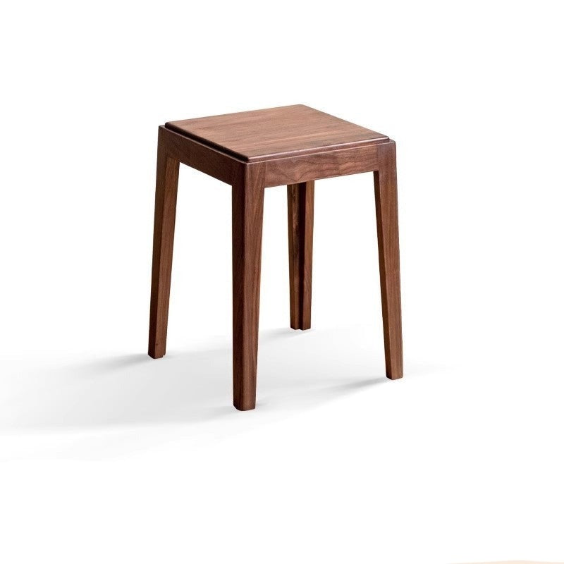 Premium Black Walnut Solid Wood Folding Stool - Modern Handcrafted Bar Stool for Kitchen Island, Dining Room & Home Decor | Space-Saving Design for Small Spaces