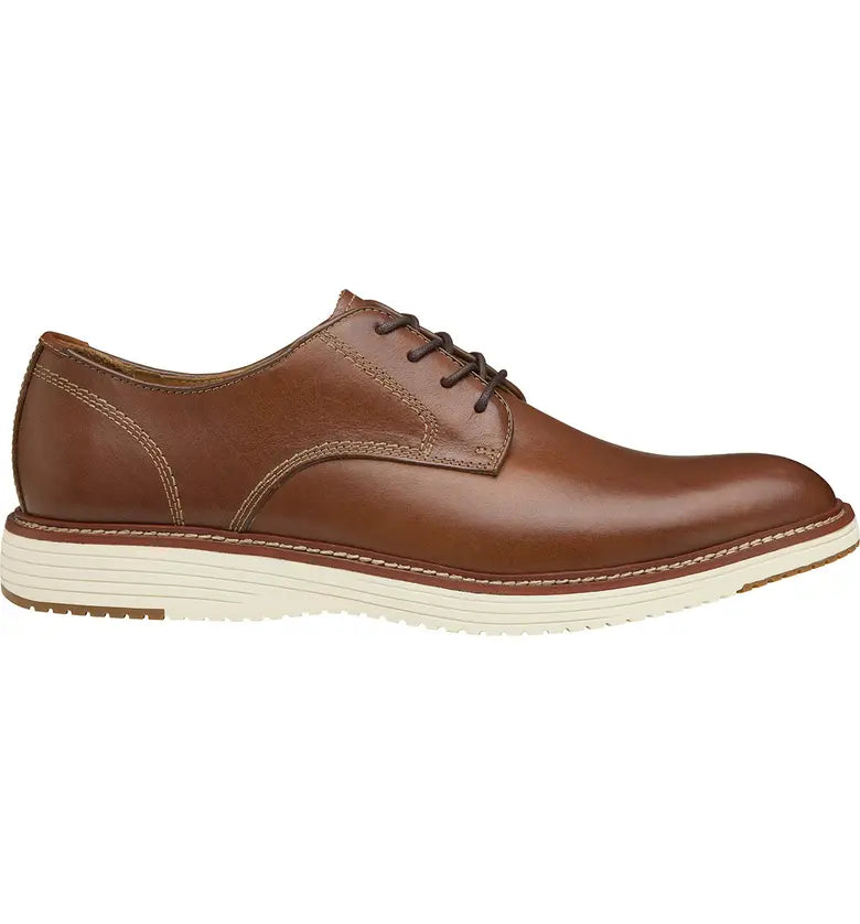 Johnston & Murphy Upton Plain Toe Dress Shoes for Men - Classic Business & Formal Oxfords for Office, Wedding & Special Occasions