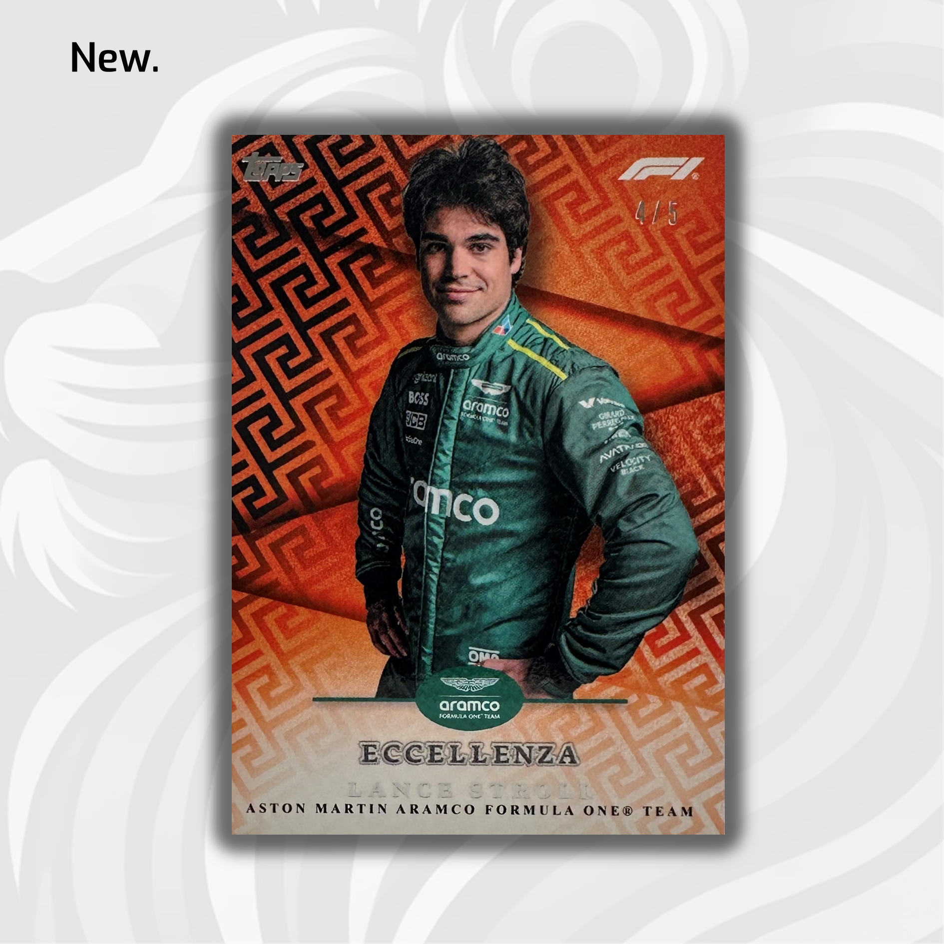 2024 Topps Eccellenza F1 Lance Stroll Orange Racing Card - Perfect for F1 Collectors, Fantasy Sports & Memorabilia Displays