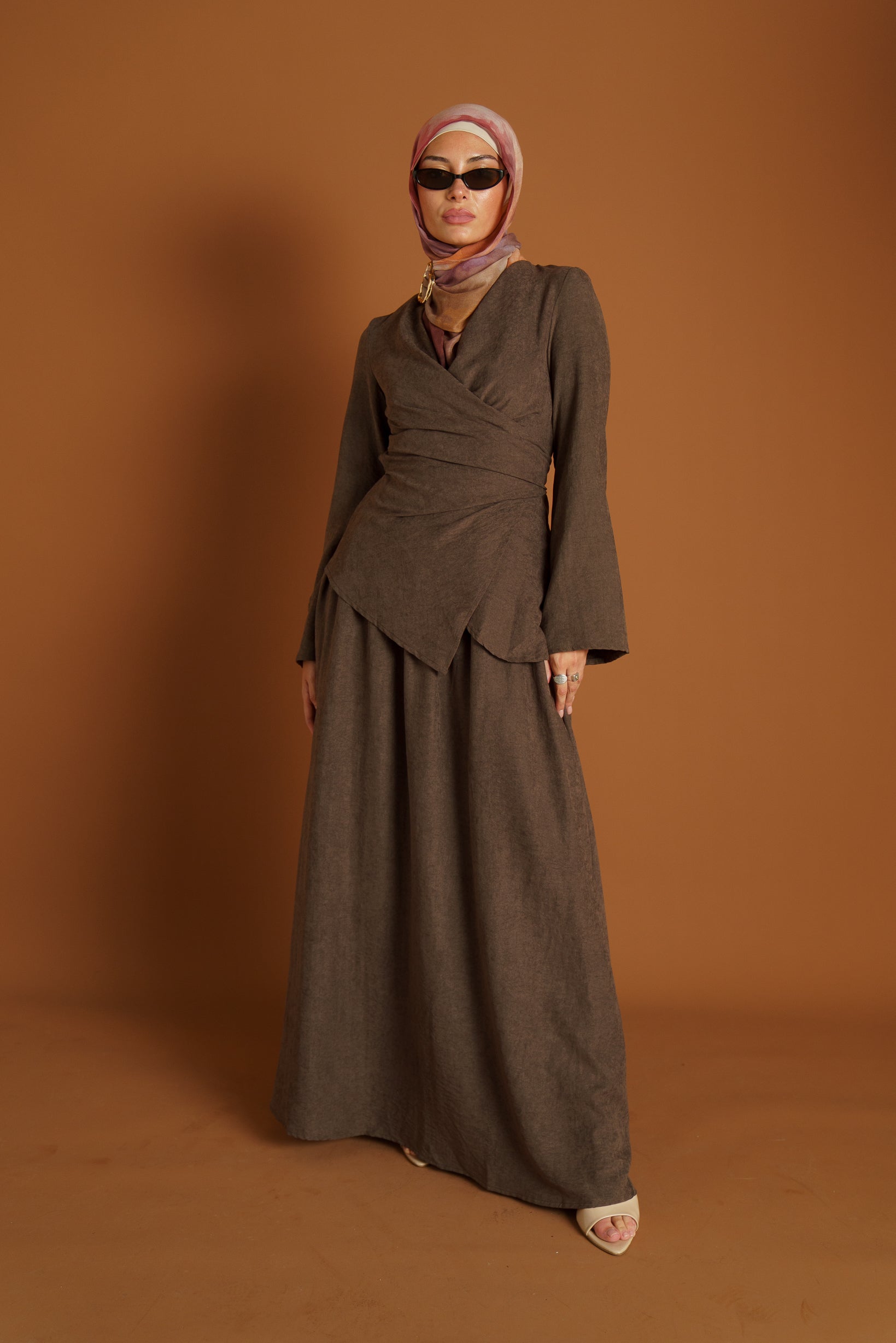 Runway Wilma Skirt - Women's High Waisted A-Line Midi Skirt with Pockets | Perfect for Work, Date Night & Casual Outfits