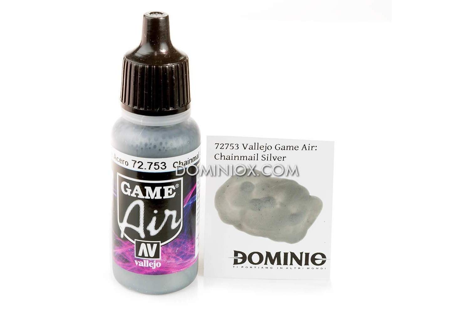 Vallejo Game Air Chainmail Silver Paint - Acrylic Metallic Paint for Miniatures & Models - Perfect for Warhammer, D&D, and Tabletop Gaming