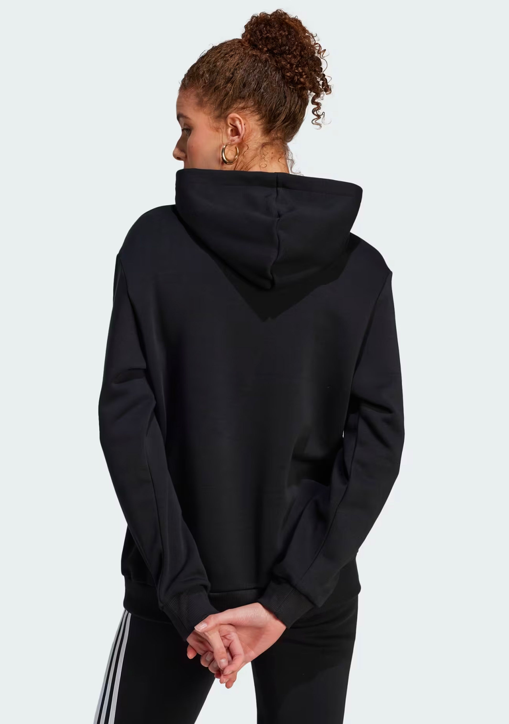 Adidas Women's Essentials Logo Boyfriend Fleece Hoodie - Soft Oversized Pullover Sweatshirt for Casual Wear, Lounge & Street Style