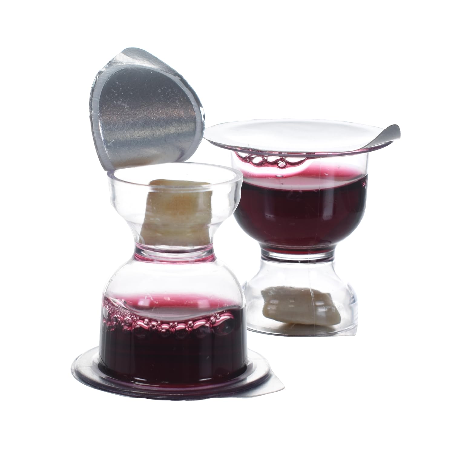 Gluten-Free Pre-Filled Disposable Communion Cups with Concord Grape Juice & Bread - Pack of 200 for Church Services, Home Worship & Religious Ceremonies - Free Shipping