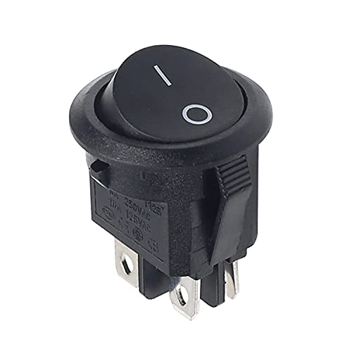 1Pcs 2 Position 4 Pin Black 250V/6A 125V/10A