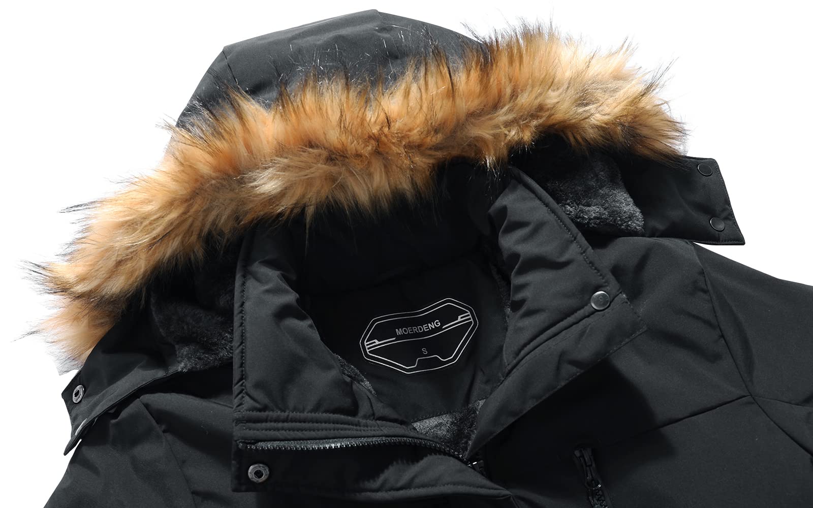 MOERDENG Women's Waterproof Ski Jacket - Winter Warm Hooded Snow Coat with Windproof Design for Skiing & Snowboarding - Perfect for Mountain Adventures & Outdoor Winter Sports