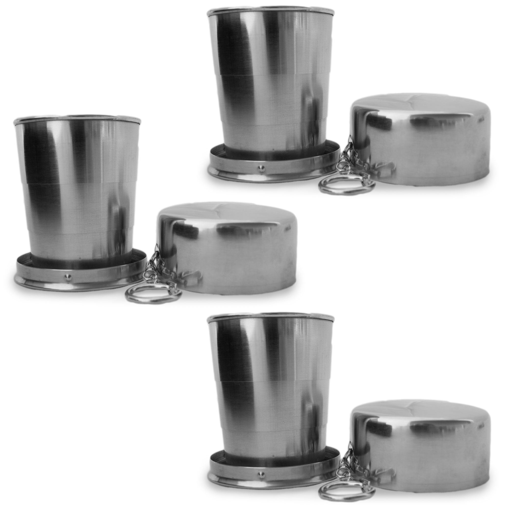 Collapsible Stainless Steel Travel Cup - 18oz Insulated Camping Mug with Lid & Handle - Perfect for Hiking, Backpacking, and Outdoor Adventures