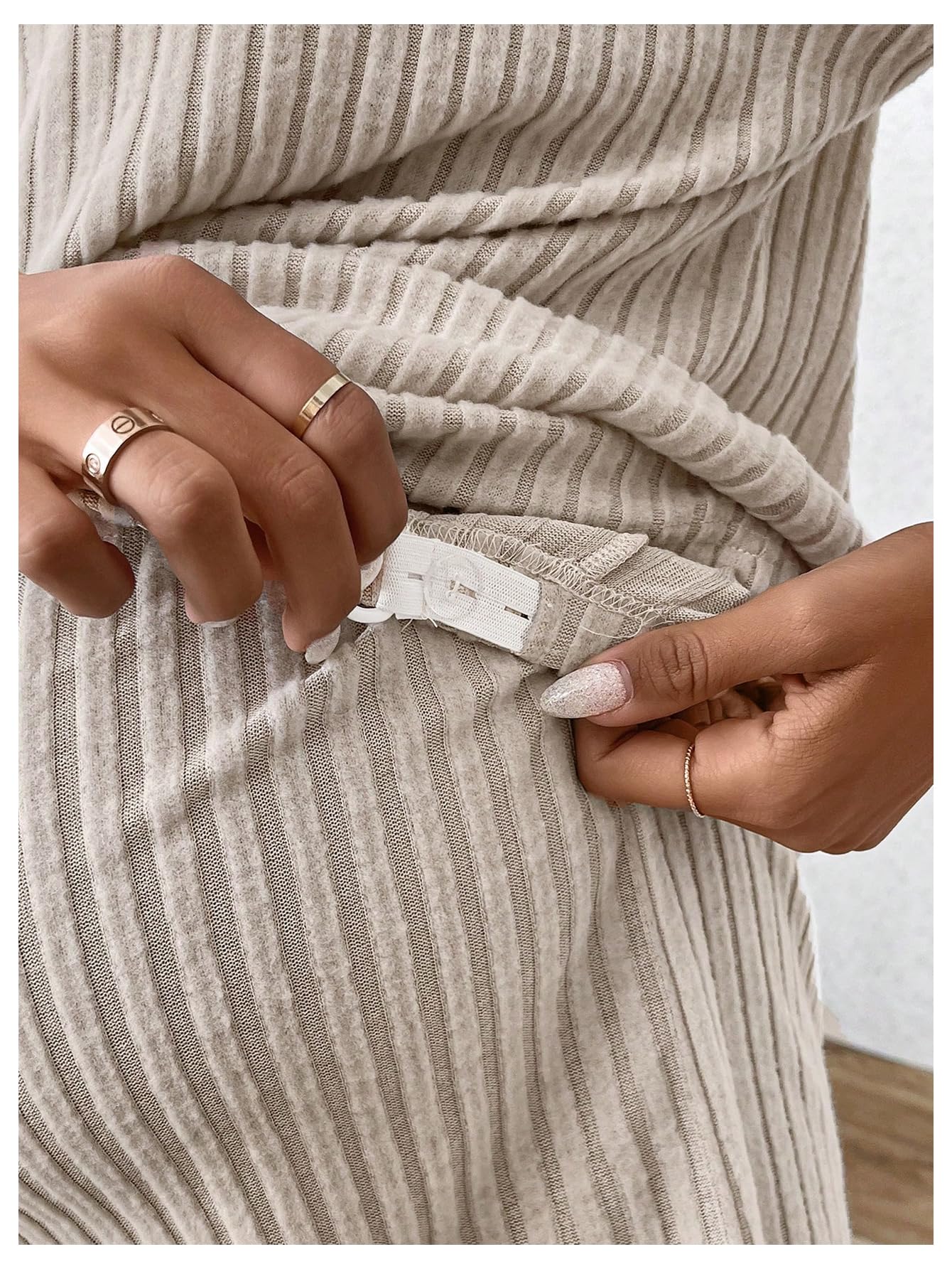 MakeMeChic Women's Maternity Pajama Set - 2 Piece Rib Knit Lounge Outfit with Short Sleeve Top & Shorts - Soft Pregnancy Sleepwear for Comfortable Nights & Relaxing at Home