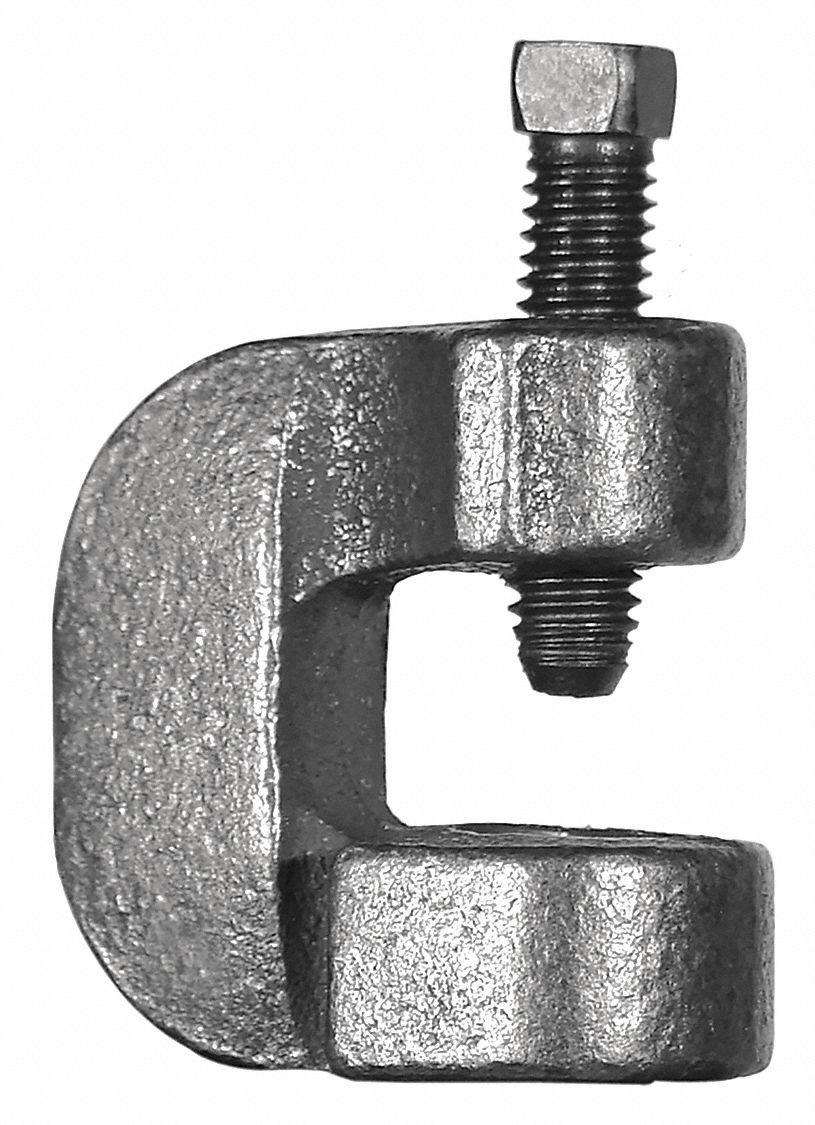 1/2 Inch Malleable Iron Beam Clamp - Heavy Duty Construction Clamp for Steel Beams, Pipes, and Rods - Perfect for Construction, HVAC, and Plumbing Applications