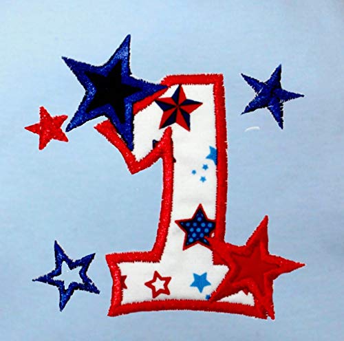 Light Blue Bib/Red Stars