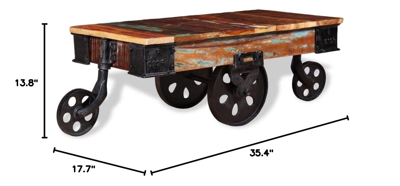 CHARMMA Reclaimed Wood Coffee Table 35.4