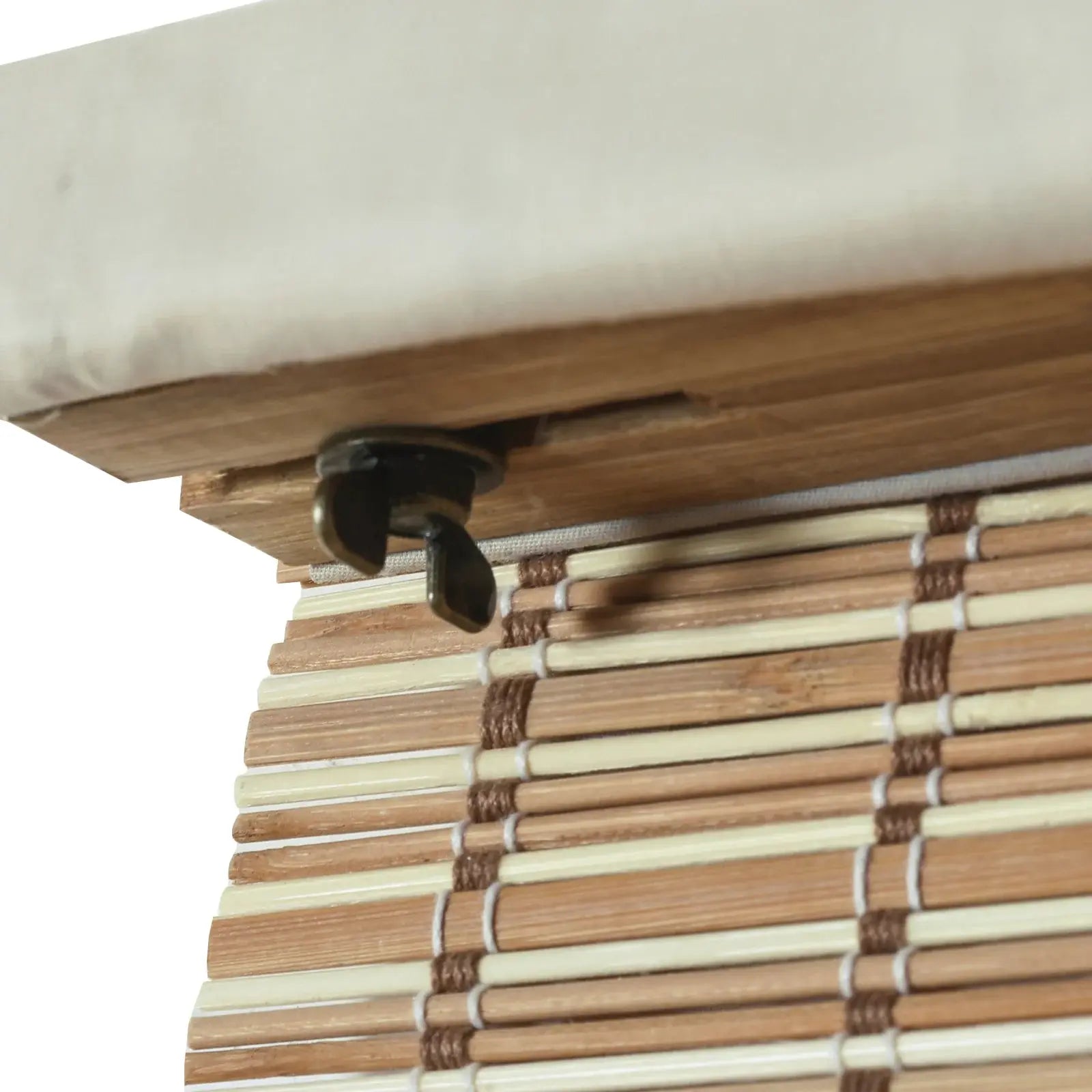Stylish Sybil Bamboo Roman Shade in Dark Khaki - Natural Window Treatment for Living Room & Bedroom