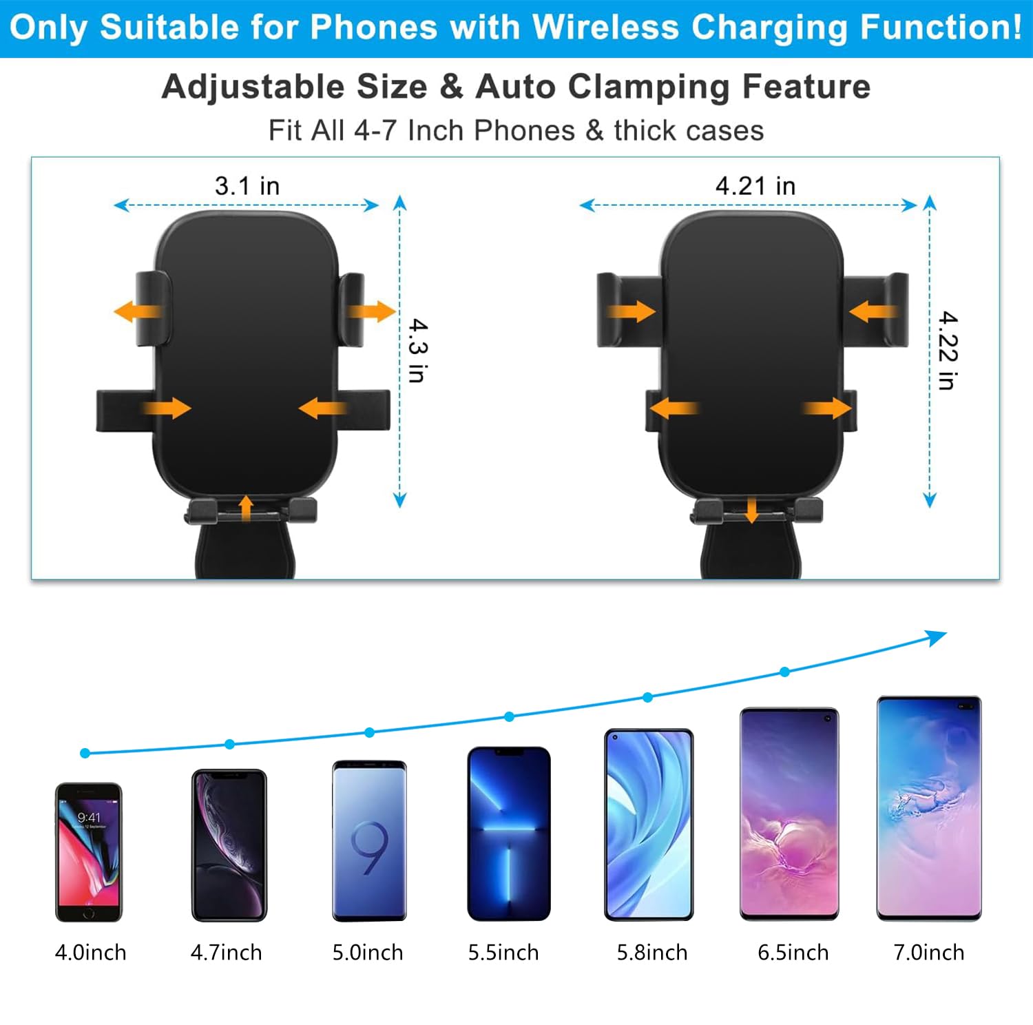 Upgraded Wireless Charging Phone Mount & Dash Storage Box Tray for 2011-2018 Jeep Wrangler JK JKU - Car Accessories with Secure Holder & Organizer - Perfect for Off-Roading, Commuting & Daily Driving