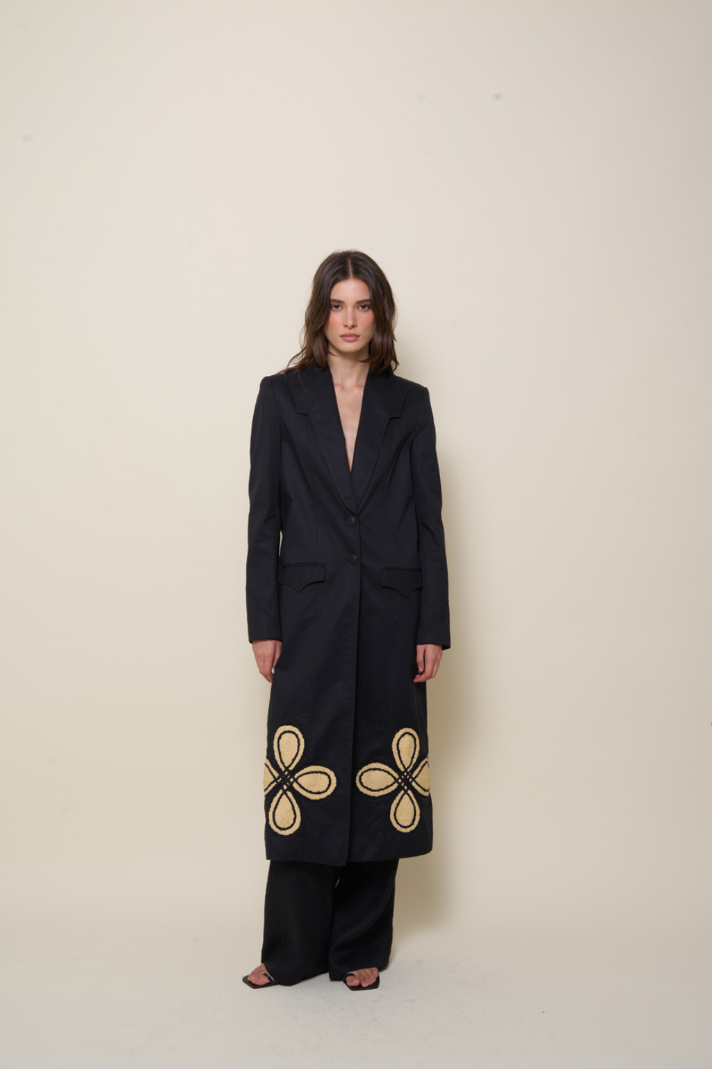 Stylish Iconography Trench Coat for Women - Waterproof Long Coat with Belt - Perfect for Fall, Winter & Business Occasions