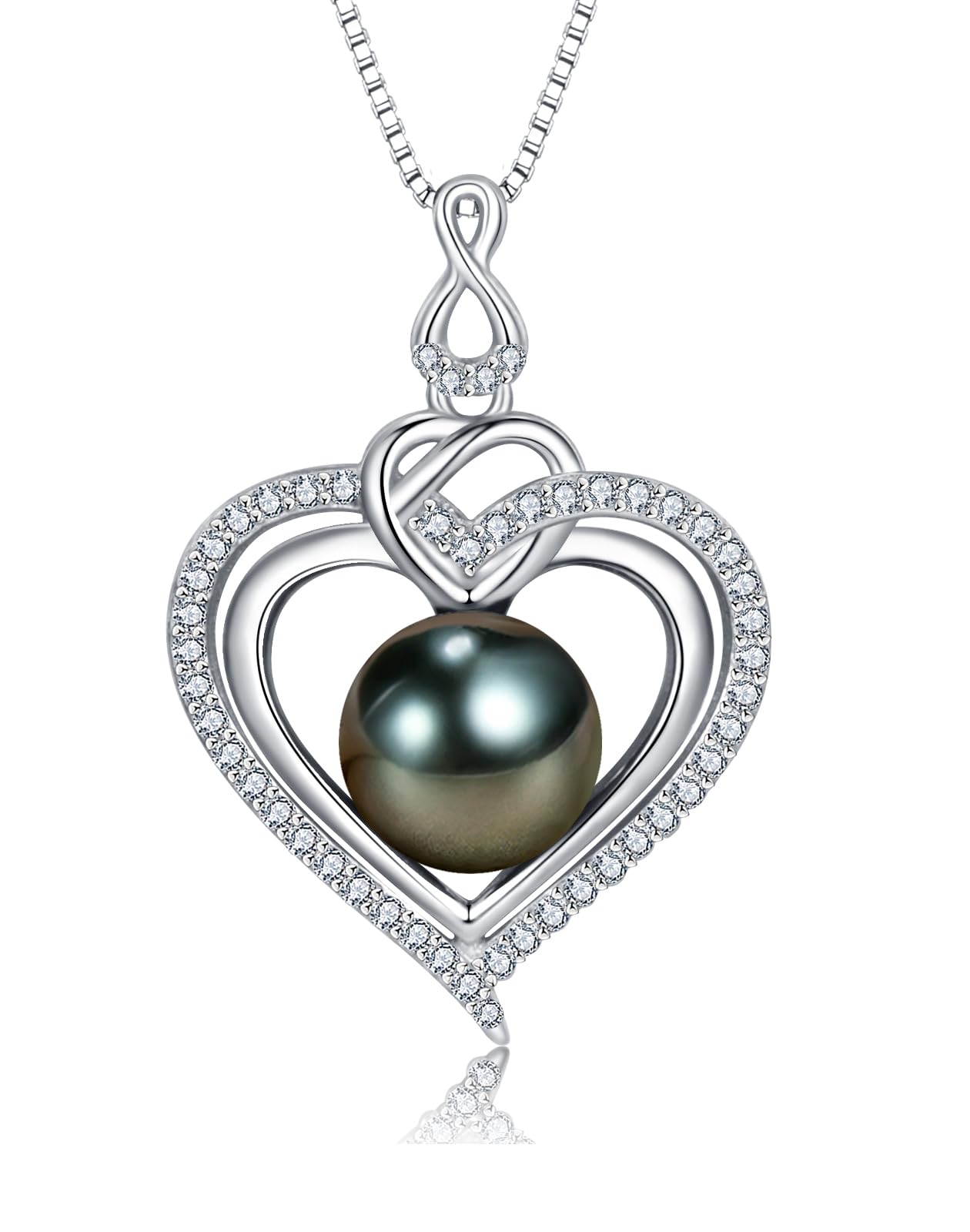 Tahitian Black Pearl Necklace for Women - Elegant Jewelry Gift for Wife, Mom, Girlfriend - Perfect for Wedding, Birthday, Anniversary, Mother's Day, Valentine's Day & Christmas