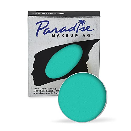 Mehron Makeup Paradise AQ Professional Water-Based Face & Body Paint Refill - 0.25 oz / 7.5 ml - Vibrant Teal Color for Halloween, Cosplay, Theater & Body Art
