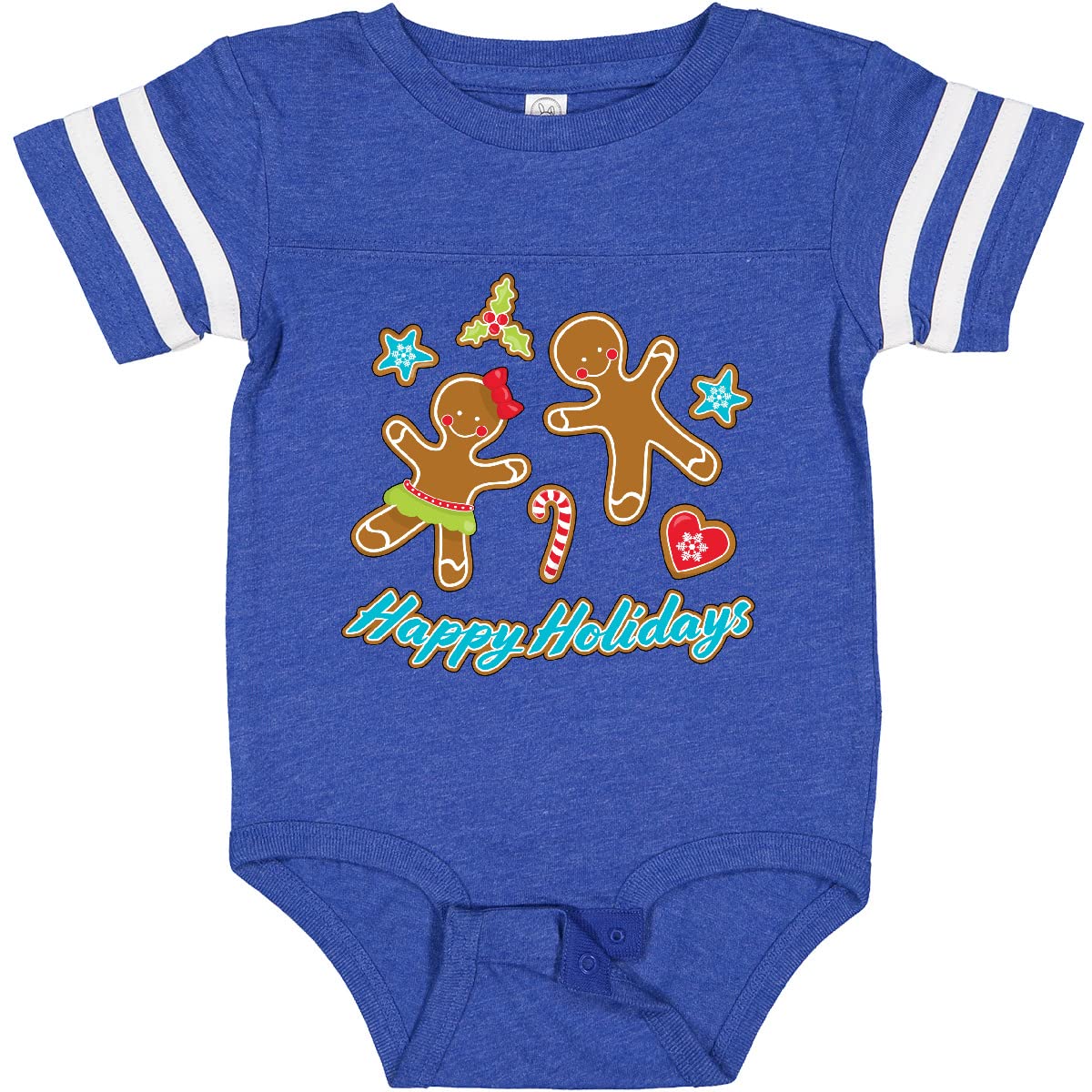 Happy Holidays Gingerbread Baby Bodysuit - Christmas Gift for Infants