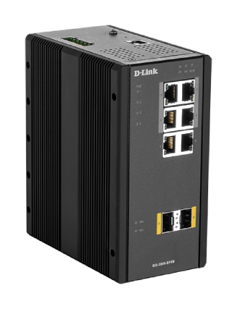 D-Link DIS-300G 8-Port Industrial Gigabit Managed Ethernet Switch | High-Speed Network Solution for Factories, Warehouses & Outdoor Deployments