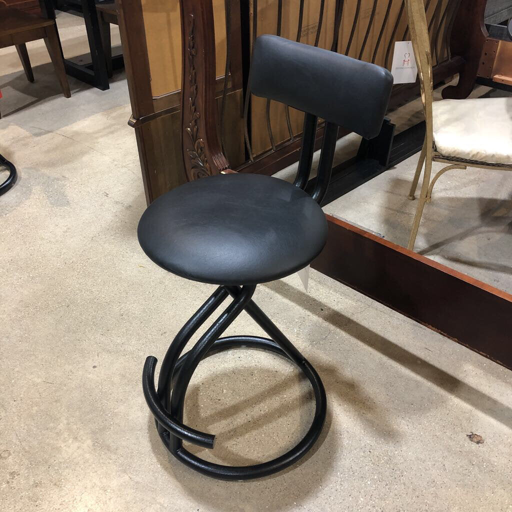 Modern Black Counter Height Bar Stool - 17