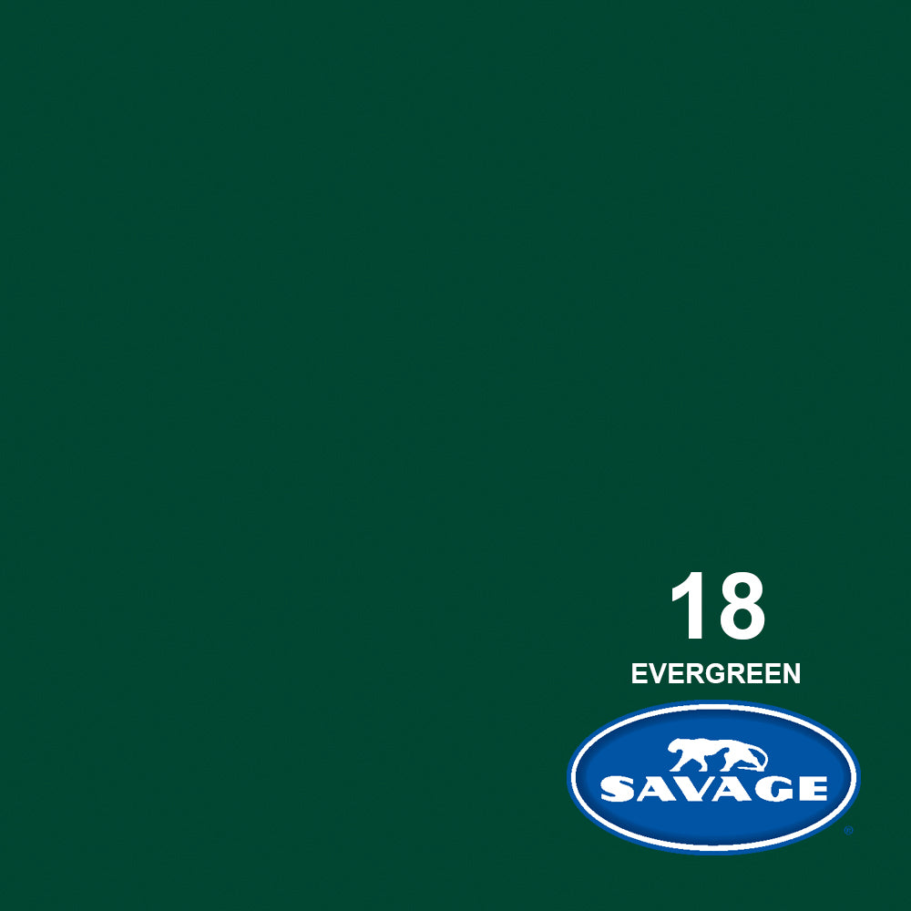 Savage #18 Evergreen Seamless Backdrop Paper - Premium Photography Background for Studio, Portrait, Product Shoots & Content Creation