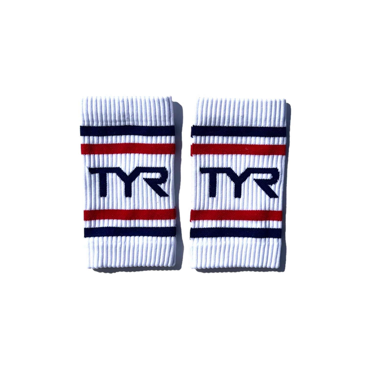 Tyr Wrist Bands for Swimming & Training - White, Red, Blue - Comfortable & Durable Workout Accessories for Athletes & Fitness Enthusiasts