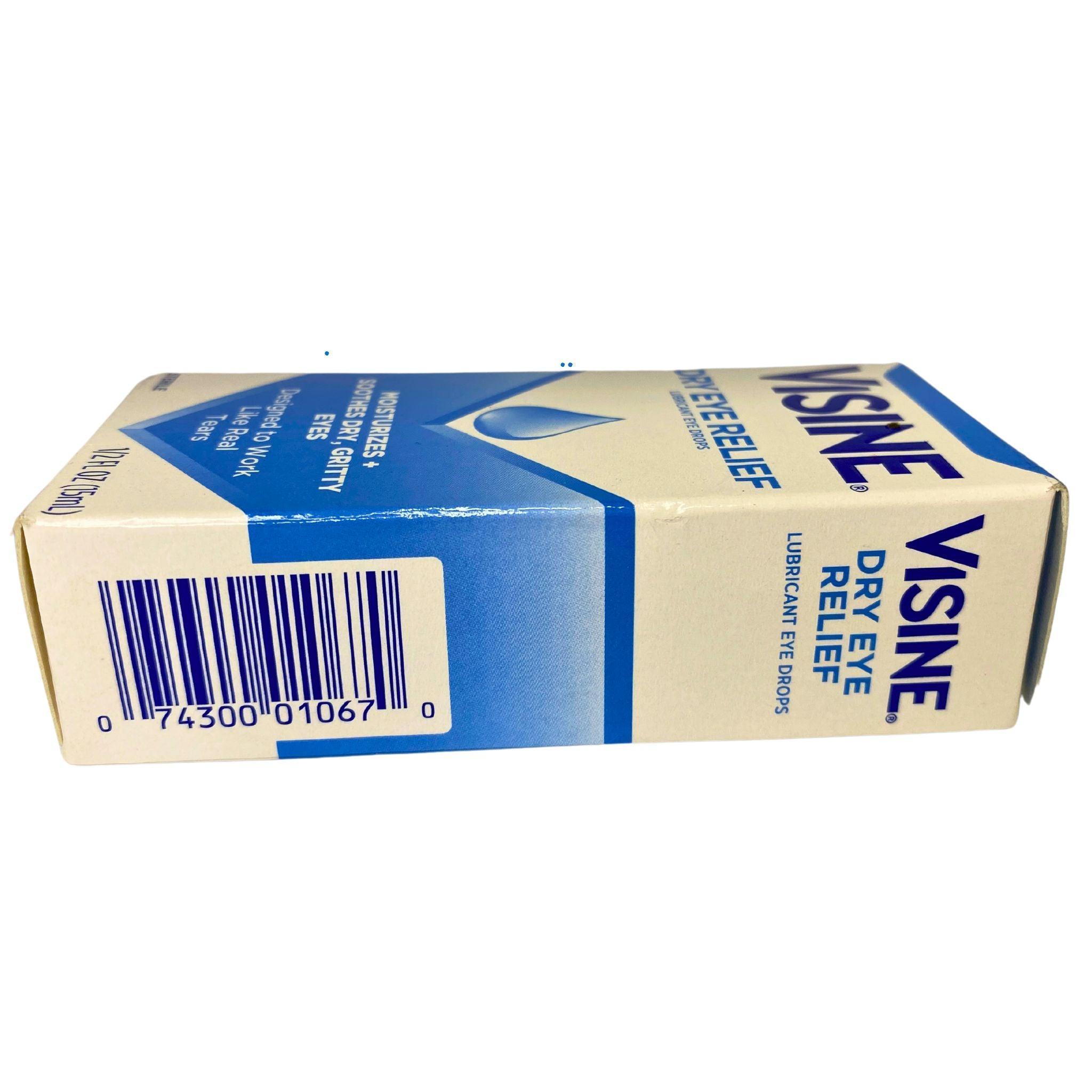 Visine Dry Eye Relief Drops - Moisturizes & Soothes Dry, Gritty Eyes | Works Like Natural Tears | 1/2 oz (21-Pack) | Perfect for Office Workers, Gamers & Contact Lens Wearers
