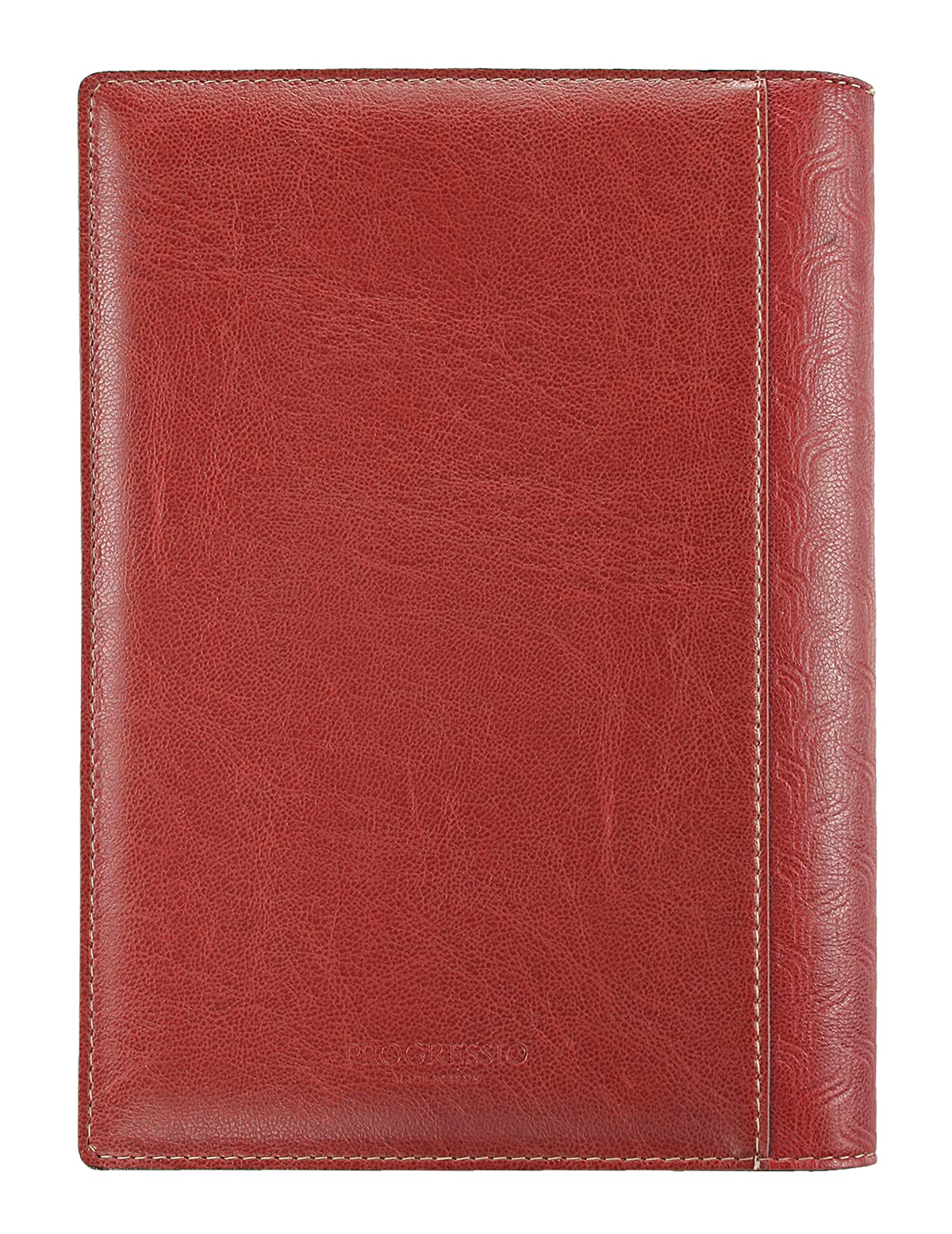 PROGRESSIO 2025 Daily Planner A5 (15 x 21cm) - 12-Month Texas Edition Lined Notebook - Handmade in Italy - Bordeaux Red | Perfect for Work, School & Personal Organization