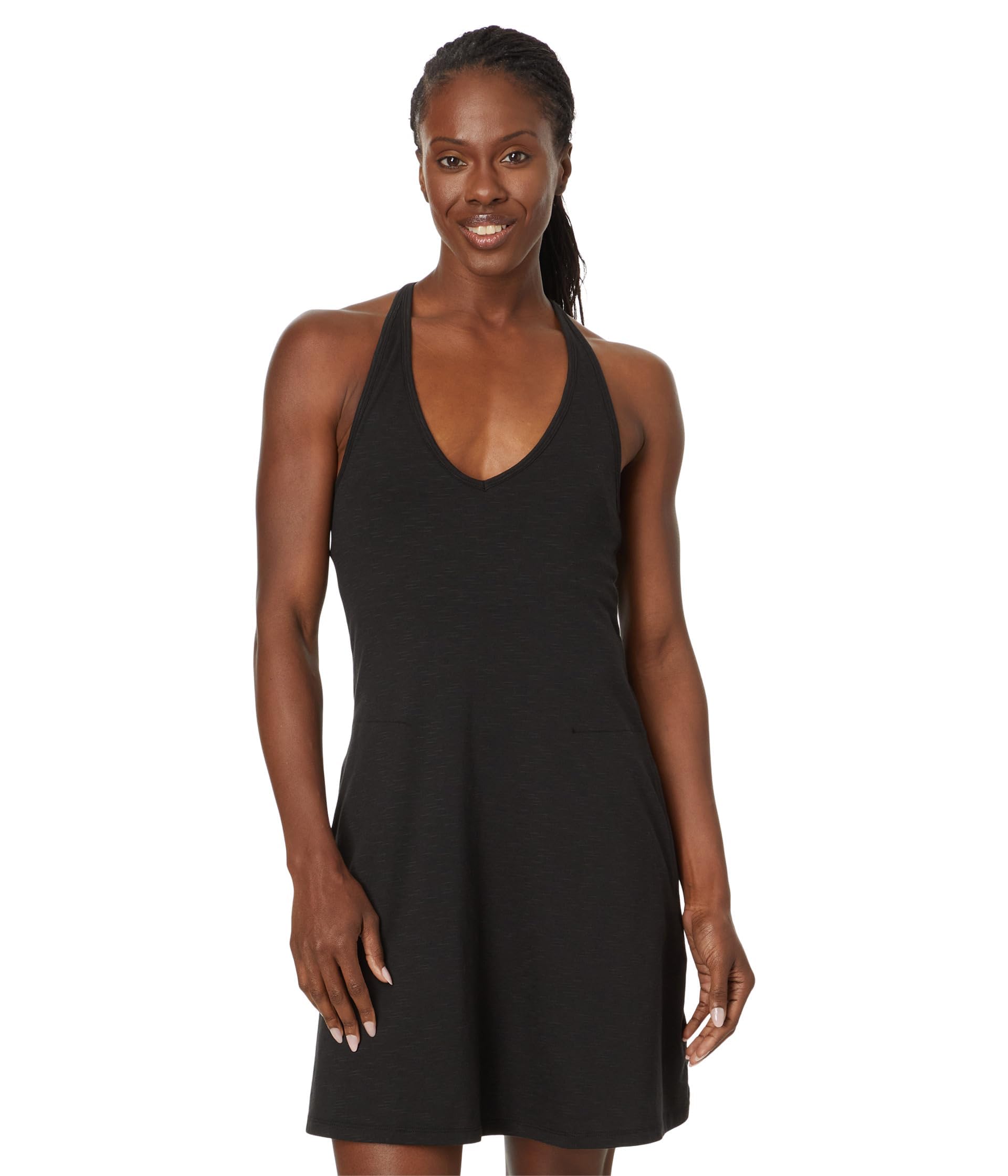 Toad&Co Plumeria Halter Sleeveless Dress for Women - Breathable Polyester Cotton Tencel Elastane Blend - Perfect for Summer Vacations, Beach Getaways & Casual Outings