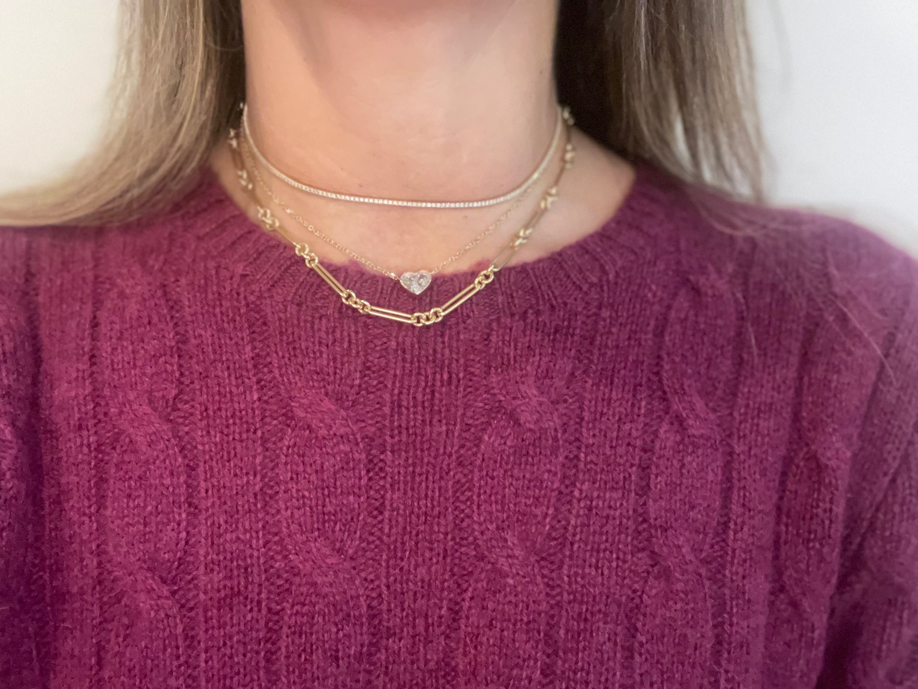 14K Gold Paperclip Chain Necklace - Dainty Minimalist Jewelry for Women - Perfect for Layering, Everyday Wear & Gift Giving